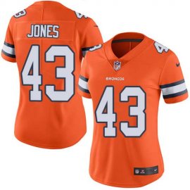 Nike Denver Broncos #43 Joe Jones Orange Womens Stitched NFL Limited Rush Jersey