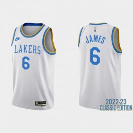 Los Angeles Los Angeles Lakers #6 LeBron James White Mens Nike NBA 2022-23 Classic Edition Jersey Mens