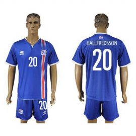 Iceland #20 Hallfredsson Home Soccer Country Jersey