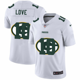 Green Bay Packers #10 Jordan Love White Mens Nike Team Logo Dual Overlap Limited NFL Jersey