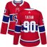 Adidas Montreal Canadiens #90 Tomas Tatar Red Home Authentic Womens Stitched NHL Jersey