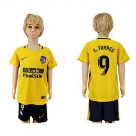 Atletico Madrid #9 F.Torres Away Kid Soccer Club Jersey