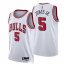 Nike Chicago Bulls #5 Derrick Jones White Mens 2021-22 NBA 75th Anniversary Diamond Swingman Jersey – Association Edition Mens