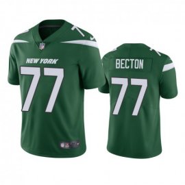 New York New York Jets #77 Mekhi Becton Mens Nike Green 2020 NFL Draft Vapor Limited Jersey