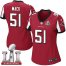 Nike Atlanta Falcons #51 Alex Mack Red Team Color Super Bowl LI 51 Womens Stitched NFL Elite Jersey