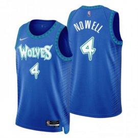Minnesota Minnesota Timberwolves #4 Jaylen Nowell Mens Nike Royal 2021/22 Swingman NBA Jersey – City Edition Mens