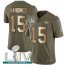 Nike Kansas City Chiefs #15 Patrick Mahomes Olive/Gold Super Bowl LIV 2020 Youth Stitched NFL Limited 2017 Salute To Service Jersey