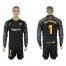 Barcelona #1 Ter Stegen Black Goalkeeper Long Sleeves Soccer Club Jersey