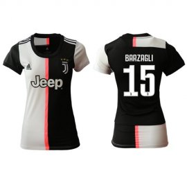 Womens Juventus #15 Barzagli Home Soccer Club Jersey