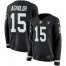 Nike Las Vegas Raiders #15 Nelson Agholor Black Team Color Womens Stitched NFL Limited Therma Long Sleeve Jersey
