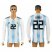 Argentina #22 GOMEZ Home 2018 FIFA World Cup Long Sleeve Thailand Soccer Jersey