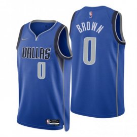 Nike Dallas Mavericks #0 Sterling Brown Blue Mens 2021-22 NBA 75th Anniversary Diamond Swingman Jersey – Icon Edition Mens