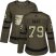 Adidas Philadelphia Flyers #79 Carter Hart Green Salute to Service Womens Stitched NHL Jersey