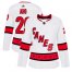 Adidas Carolina Hurricanes #20 Sebastian Aho White Road Authentic Womens Stitched NHL Jersey