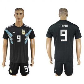 Argentina #9 Icardi Away Soccer Country Jersey