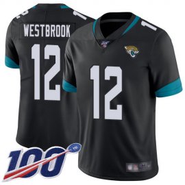 Nike Jacksonville Jaguars #12 Dede Westbrook Black Team Color Mens Stitched NFL 100th Season Vapor Limited Jersey