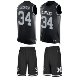 Nike Las Vegas Raiders #34 Bo Jackson Black Team Color Mens Stitched NFL Limited Tank Top Suit Jersey