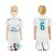 Real Madrid #6 Nacho White Home Kid Soccer Club Jersey