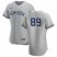 New York Yankees #89 Miguel Yajure Mens Nike Gray Road 2020 Authentic Player MLB Jersey