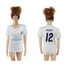 Womens Real Madrid #12 Marcelo Home Soccer Club Jersey