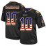 Nike Minnesota Vikings #10 Fran Tarkenton Black Mens Stitched NFL Elite USA Flag Fashion Jersey