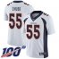 Nike Denver Broncos #55 Bradley Chubb White Mens Stitched NFL 100th Season Vapor Limited Jersey