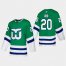 Hartford Whalers #20 Sebastian Aho Adidas 2019-20 Heritage Authentic Player NHL Jersey Green