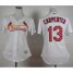 St.Louis Cardinals #13 Matt Carpenter White Home Womens Stitched MLB Jersey