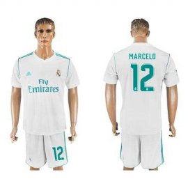 Real Madrid #12 Marcelo White Home Soccer Club Jersey