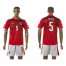 Austria #5 Fuchs Red Home Soccer Country Jersey