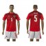 Austria #5 Fuchs Red Home Soccer Country Jersey