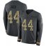 Nike Jacksonville Jaguars #44 Myles Jack Anthracite Salute to Service Mens Stitched NFL Limited Therma Long Sleeve Jersey
