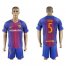 Barcelona #5 Sergio Home Soccer Club Jersey