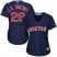 Boston Red Sox #28 J. D. Martinez Navy Blue Alternate Womens Stitched MLB Jersey