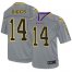 Nike Minnesota Vikings #14 Stefon Diggs Lights Out Grey Mens Stitched NFL Elite Jersey