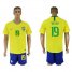 Brazil #19 Willian Home Soccer Country Jersey