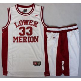 Lower Merion 33 Kobe Bryant White Basketball Jerseys Shorts Suits Cheap