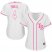 Tampa Bay Rays #4 Blake Snell White/Pink Fashion Womens Stitched MLB Jersey