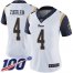 Nike Los Angeles Rams #4 Greg Zuerlein White Womens Stitched NFL 100th Season Vapor Limited Jersey