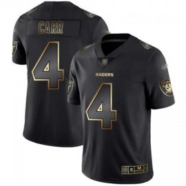Nike Las Vegas Raiders #4 Derek Carr Black/Gold Mens Stitched NFL Vapor Untouchable Limited Jersey