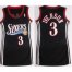 Women Philadelphia 76ers 3 Allen Iverson Black Stitched NBA Jersey Dress