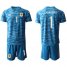 Argentina #1 Caballero Blue Goalkeeper Soccer Country Jersey