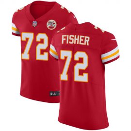 Nike Kansas City Chiefs #72 Eric Fisher Red Team Color Mens Stitched NFL Vapor Untouchable Elite Jersey