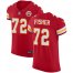 Nike Kansas City Chiefs #72 Eric Fisher Red Team Color Mens Stitched NFL Vapor Untouchable Elite Jersey