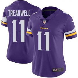 Nike Minnesota Vikings #11 Laquon Treadwell Purple Team Color Womens Stitched NFL Vapor Untouchable Limited Jersey