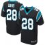 Nike Carolina Panthers #28 Mike Davis Black Team Color Mens Stitched NFL Vapor Untouchable Elite Jersey