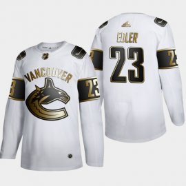 Vancouver Canucks #23 Alexander Edler Mens Adidas White Golden Edition Limited Stitched NHL Jersey