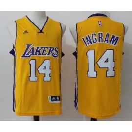 Mens Los Angeles Lakers #14 Brandon Ingram Adidas Gold NBA Draft16 Player Swingman Home Jersey