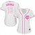 Minnesota Twins #13 Ehire Adrianza White/Pink Fashion Womens Stitched MLB Jersey