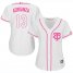 Minnesota Twins #13 Ehire Adrianza White/Pink Fashion Womens Stitched MLB Jersey